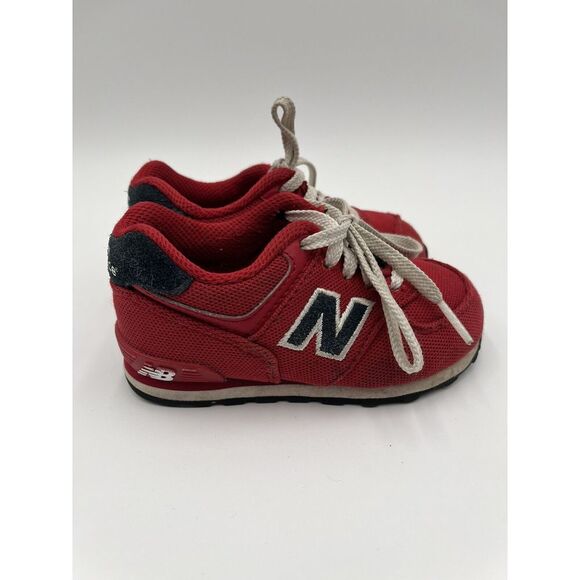 New Balance 574 Red White Navy Blue Toddler Shoes Size 7- KL574PSI Review Photos - Picture 3 of 9